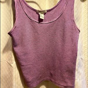 purple stripped tank top